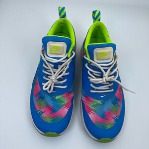 Nike Air Max Thea Print GS Running Sneakers 6Y Photo Blue/Electric‎ Green